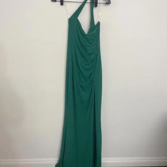 Nookie Alba Gown one shoulder long dress Emerald Green SIZE M NWT $309 msrp  - pawpointbd.com